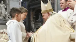 Pope Francis at the first Mass of the new year, urged the faithful to entrust 2024 to the Mother of God. | Credit: Vatican Media