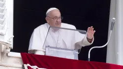 Pope Francis waves to the crowd gathered in St. Peter's Square to hear his Angelus address on Sunday, June 9, 2024. / Credit: Vatican Media