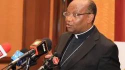 Archbishop Anthony Muheria addressing members of the Kenya Editors’ Guild (KEG) in Nairobi on 11 May 2022. Credit: Courtesy Photo