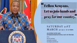 A Poster announcing Saturday's National Prayer at State House, Nairobi, Kenya.