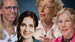 From left: Katharina Westerhorstmann, Dorothea Schmidt, Marianne Schlosser and Hanna-Barbara Gerl-Falkovitz. Credit: Screenshot / YouTube / K-TV // courtesy photo // EWTN // Diocese of Münster