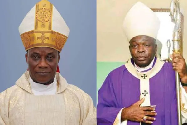 Bishop John Oke Afareha (left) and Archbishop Augustine Obiora Akubeze (right). Credit: Courtesy Photo