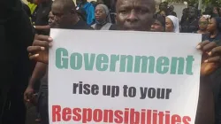 Protest in Abuja/Nigeria to request for more security. Credit: ACN