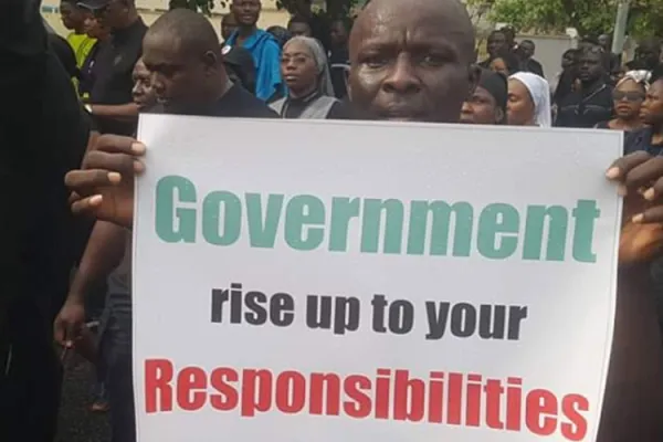 Protest in Abuja/Nigeria to request for more security. Credit: ACN