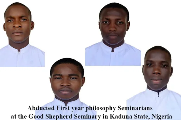 Four first-year philosophy seminarians abducted from the Good Shepherd Major Seminary in Nigeria's Kaduna State on the night of January 8, 2020. One of them is receiving medication at a Catholic hospital in Kaduna Archdiocese. / Good Shepherd Major Seminary, Kaduna, Nigeria