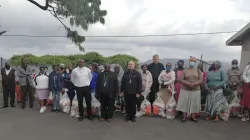 Apostolic Nuncio in South Africa and Archbishop Siegfried Mandla Jwara visit flood victims in Durban Archdiocese. Credit: ACI Africa