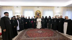 “If the devil divides, the creed unites!” the pope said in his Feb. 6, 2025, remarks to a visiting group of priests and monks of the Oriental Orthodox churches, including Armenian, Coptic, Ethiopian, Eritrean, Malankar, and Syriac. / Credit: Vatican Media