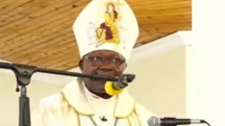 A screenshot of Bishop John Oballa Owaa of Kenya's Ngong' Diocese during the Temporary and Perpetual Profession of 10 members of the Missionary Sisters of Evangelization (MSE) on Friday, September 22. Credit: Capuchin TV