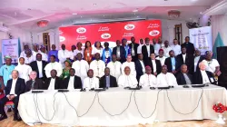 Members of the Standing Committee of the Symposium of Episcopal Conference of Africa and Madagascar (SECAM) with delegates during the celebration of the Golden Jubilee of the Pan-African Episcopal Committee for Social Communications (CEPACS) in Lagos, Nigeria. Credit: CEPACS