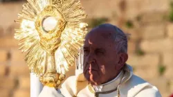 On the solemnity of Corpus Christi,  the Eucharist — the real presence of Christ — is given public and solemn adoration, love, and gratitude. / Credit: Daniel Ibáñez/EWTN News
