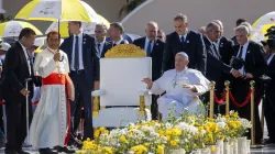 Pope Francis during Mass at the Esplanade of Taci Tolu in Dili, Timor-Leste, Tuesday, Sept. 10, 2024. / Credit: Daniel Ibáñez/CNA