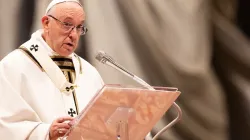 Pope Francis celebrates Mass in St. Peter's Basilica. Daniel Ibanez/CNA