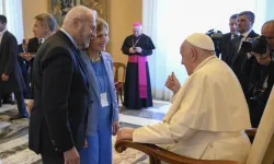 Pope Francis meets with participants of Italy’s Educational Commitment Movement of Catholic Action (MIEAC) national congress on Oct. 31, 2024, at a private audience held in the Vatican. / Credit: Vatican Media