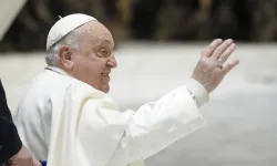 Pope Francis waves to pilgrims gathered in the Paul VI Audience Hall for his Wednesday general audience on Jan. 15, 2025, at the Vatican. / Credit: Vatican Media