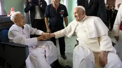 Pope Francis meets with elderly and sick people on his final day in Singapore on Friday, Sept. 13, 2024, marking the conclusion of his 12-day, four-country apostolic journey to Asia and Oceania — the longest trip of his pontificate to date. / Credit: Vatican Media