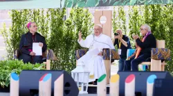 Pope Francis speaks to pilgrims gathered in the arena in Verona, Italy, on May 18, 2024. / Credit: Daniel Ibañez/CNA