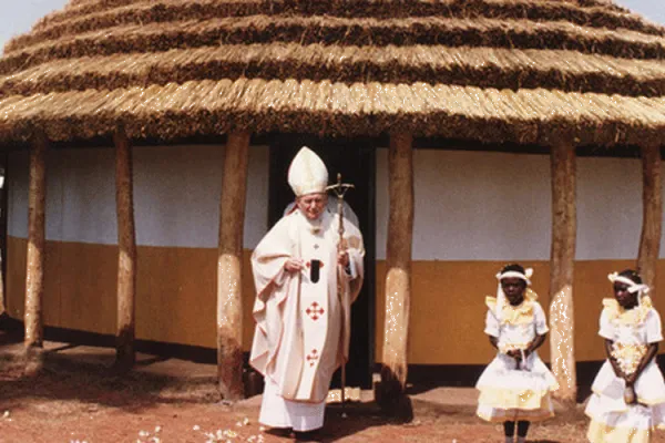 St. John Paul II during his apostolic visit to Uganda in 1993.