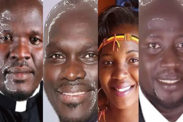 From left to right: Fr. Charles Onen, Mr Emmanuel Mwaka Lutukumoi, Ms Nancy Atimango and Mr Andrew Ogwetta Otto in the race for Gulu East MP seat.