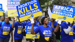 Some Pro-life members at a previous March in Kenya's capital Nairobi.