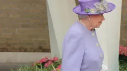 Queen Elizabeth II arrives at the Vatican, April 3, 2014. | Lauren Cater/CNA.