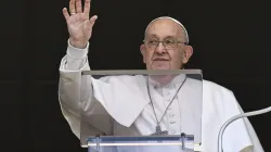 Pope Francis greets the crowd gathered at St. Peter's Square on May 5, 2024. / Credit: Vatican Media