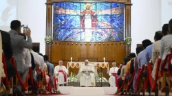 Pope Francis meets with Catholics living on the Arabian Peninsula during a prayer service in Sacred Heart Church in Manama, Bahrain, on Nov. 6, 2022. | Vatican Media.