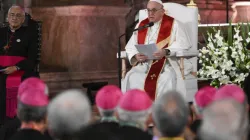 Pope Francis gives the homily at vespers at the Jerónimos Monastery in Lisbon, Portugal, Aug. 2, 2023. | Credit: Vatican Media