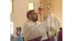 Bishop Christian Carlassare during Thanksgiving Mass on 26 March 2022 following his Episcopal Ordination. Credit:  Fr. Wanyonyi Eric Simiyu, S.J. (Rumbek)