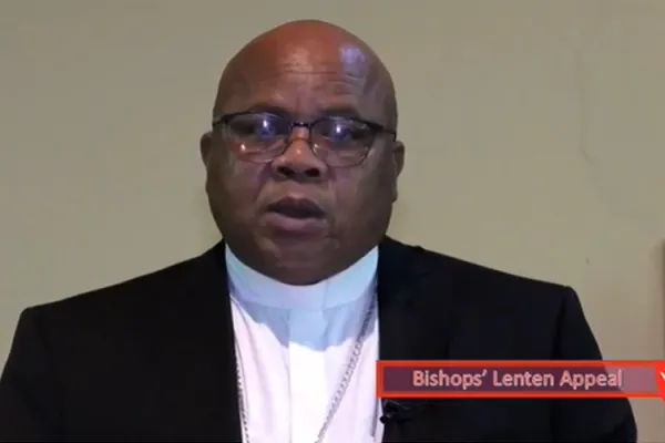 Bishop Duncan Theodore Tsoke, delivering the Lenten message of Bishops in Southern Africa. Credit: SACBC
