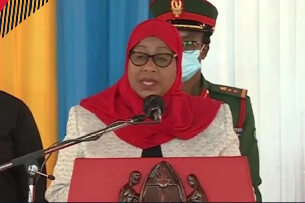 President Samia Suluhu Hassan addresses Religious leaders in Dar es Salaam. Credit: TEC