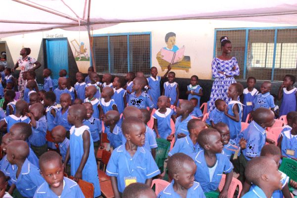 Pupils of Sacred Heart Sister's Kindergarten in Juba, South Sudan.