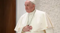 Pope Francis attends the general audience in the Paul VI Hall at the Vatican, Dec. 15, 2021. Vatican Media.