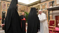 Pope Francis meets participants in the plenary assembly of the Congregation for the Eastern Churches at the Vatican’s Clementine Hall, Feb. 18, 2022. Vatican Media.