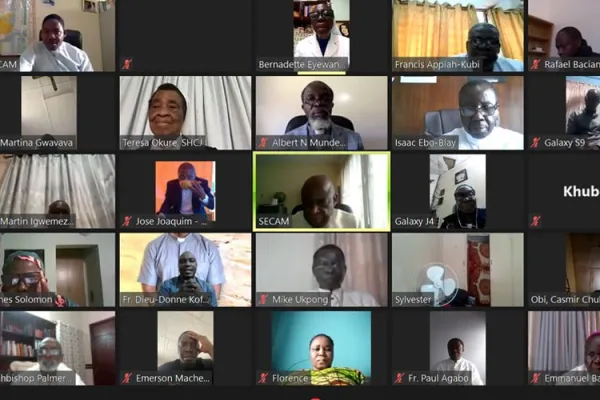 Screenshot of some participants during the July 22 virtual session to mark 2021 SECAM Day. Credit: Courtesy Photo