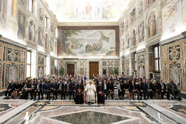 Pope Francis addressed the International Catholic Legislators Network as it holds its 15th annual meeting in Italy from Aug. 22-25. The theme of the gathering is “The World at War: Permanent Crises and Conflicts — What Does It Mean for Us?” / Credit: Vatican Media