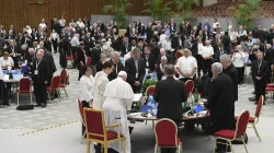 Pope Francis leads the Synod on Synodality delegates in prayer on Oct. 25, 2023. / Credit: Vatican Media