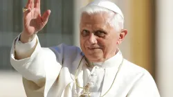 Pope Benedict XVI greets pilgrims during his weekly general audience in St. Peter’s Square at the Vatican on Oct. 26, 2006. / Credit: giulio napolitano/Shutterstock