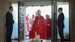 Pope Francis walks through the Holy Door at Rome’s Rebibbia Prison Complex on the feast of St. Stephen, Thursday, Dec. 26, 2024. / Credit: Vatican Media