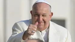 Pope Francis smiles at his Wednesday general audience in St. Peter’s Square at the Vatican on Wednesday, Nov. 13, 2024. / Credit: Vatican Media