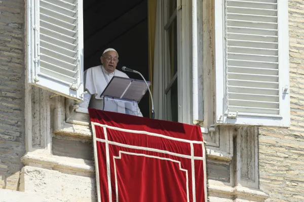 Pope Francis' brief remarks during the Angelus July 21, 2024, focused on the day’s Gospel passage from Mark, which demonstrates how rest and compassion for others go together. / Credit: Vatican Media