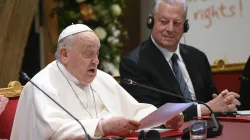 Pope Francis speaks at the Children’s Rights Summit on Feb. 3, 2025, at the Vatican. / Credit: Vatican Media