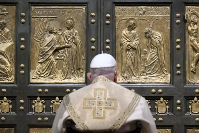 Pope Francis opened the Holy Door of St. Peter’s Basilica before Mass on Christmas Eve, Dec. 24, 2024, officially launching the Jubilee Year 2025.