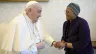 Pope Francis’ arm, tied up in a white sling, was visible in photos taken on the morning of Jan. 16, 2025, in the apostolic palace during his scheduled audiences. / Credit: Vatican Media