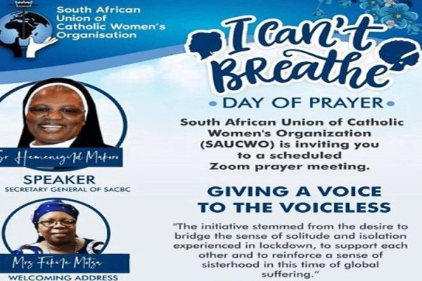 Poster advertising South African Union of Catholic Women’s Organization (SAUCWO) Prayer Day slated for August 24. / World Union of Catholic Women’s Organizations (WUCWO)