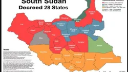 The 28 States of South Sudan decreed by President Salva Kiir in October 2015