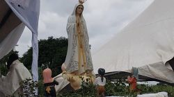 A statue of the Blessed Virgin Mary at the Our lady of Fatima Grotto at Amakye-Bare in the Kumasi Archdiocese. / CAK (Catholic Archdiocese of Kumasi) TV Ghana.