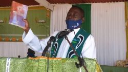 Fr. Henry Chinkanda during Mass at St. Peter’s Cathedral of the Diocese of Mzuzu Sunday, October 4