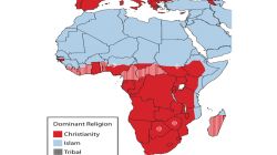 Map Representing Dominant Religion in Africa