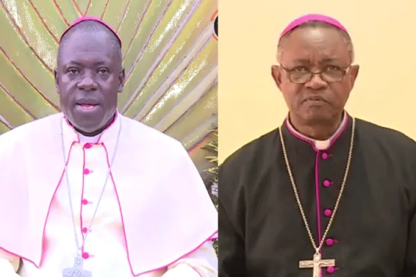 Archbishop Gervais Nyaisonga  (left) and Archbishop Isaac Amani Massawe  (right) appealing for peace in Tanzania ahead of general elections scheduled for October 28.