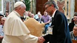 Pope Francis meets participants in the general chapter of the Secular Franciscan Order, Nov. 15, 2021. Vatican Media.